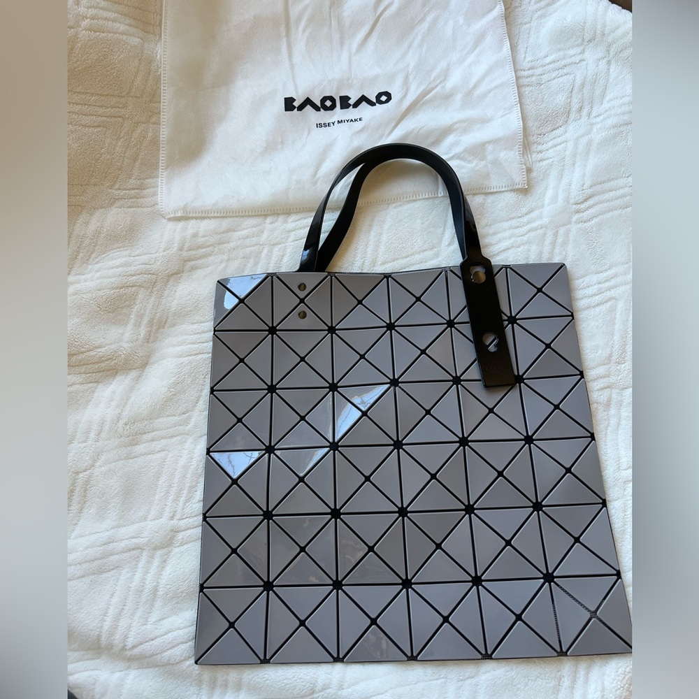 Gray and black BAO BAO Issey Miyake bag